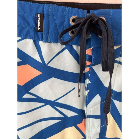 O'Neill Hyperfreak Mens Boardshorts Size 34 Blue Abstract‎ Pattern - Picture 4 of 7